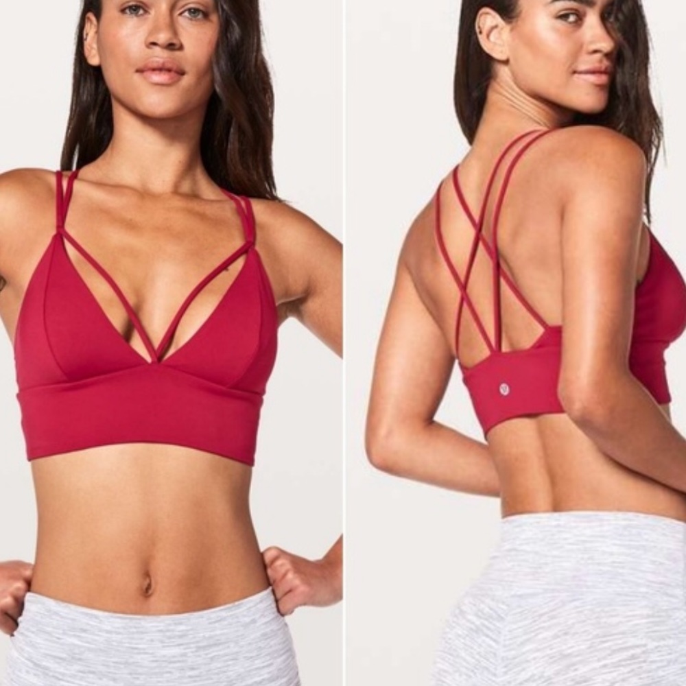 Lululemon Pushing Limits Bra Red